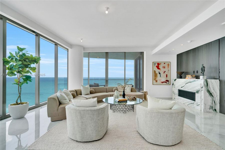 Furnished interior view inside a new home in The Estates at Acqualina, Sunny Isles Beach (Image 18). Furnished interior view inside a new home in The Estates at Acqualina, Sunny Isles Beach (Image 18).
