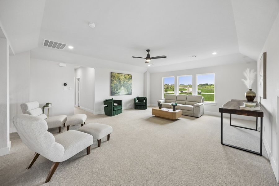 Representative furnished interior of a home built from the The Milan by Lillian Custom Homes in Polo Ridge, Forney (Image 35).