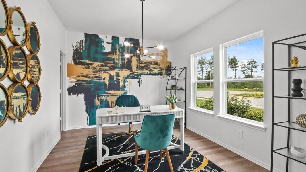 Representative furnished interior of a home built from the Perry by D.R. Horton in The Canopies, Splendora (Image 5). Representative furnished interior of a home built from the Perry by D.R. Horton in The Canopies, Splendora (Image 5).