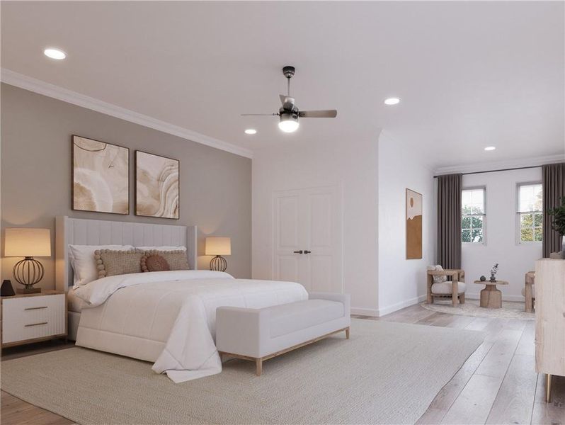Furnished interior view inside a new home in Brookside Reserve, Alpharetta (Image 4).