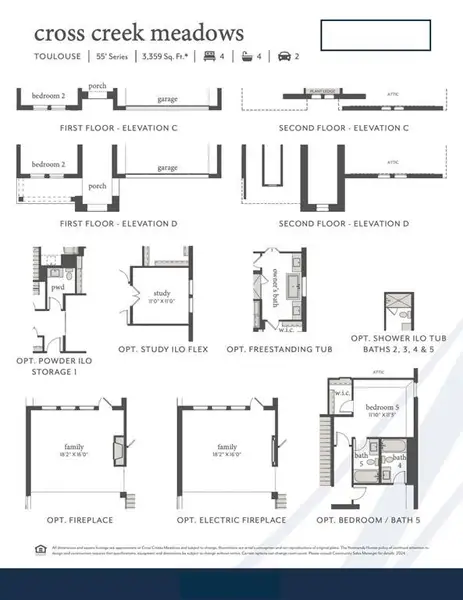 This lovely home features elevation A, optional powder bath, study plus so much more!