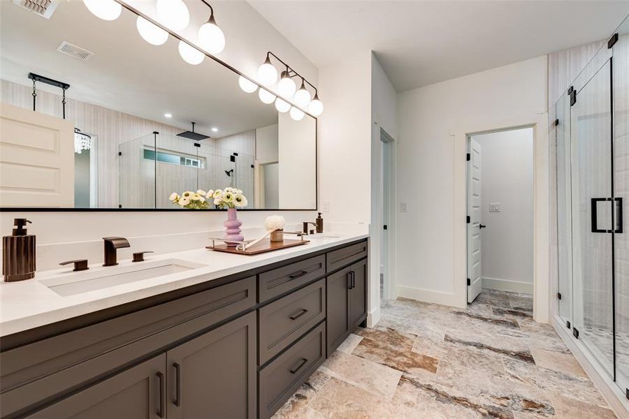 Furnished interior view inside a new home in , Fort Worth (Image 28).