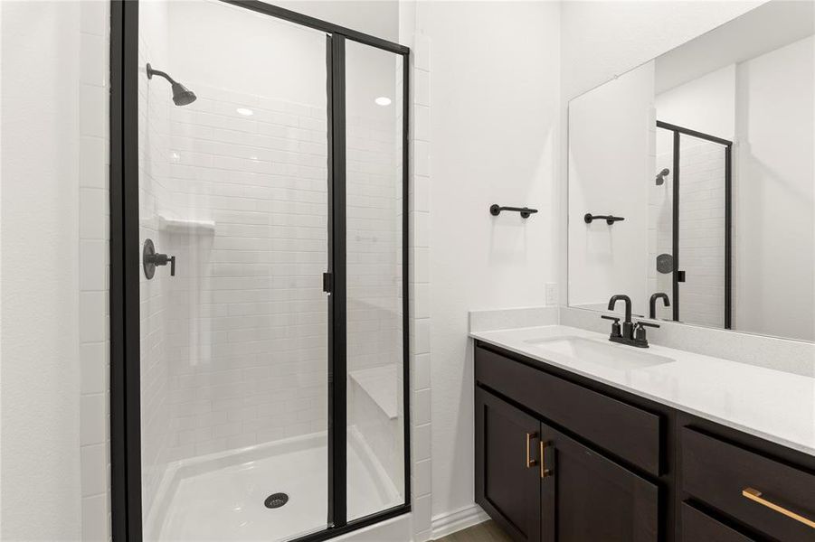 Furnished interior view inside a new home in Collin Creek, Plano (Image 10).