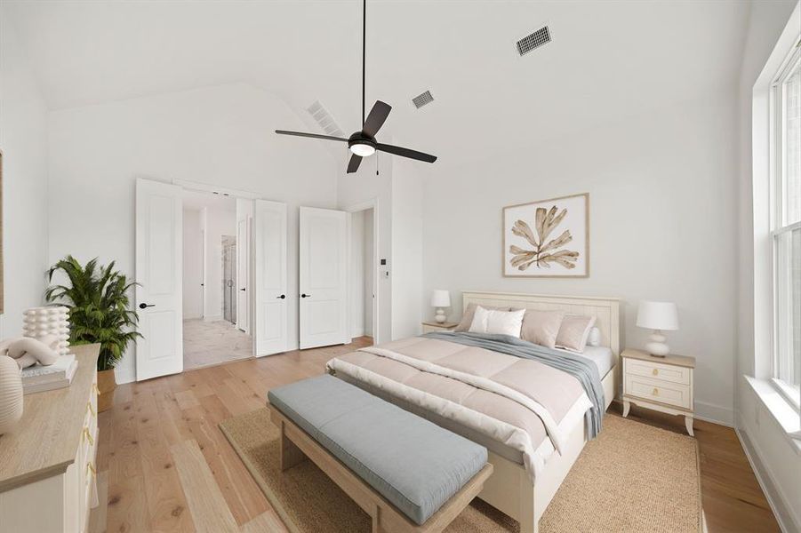 Sunroom / solarium with hardwood / wood-style floors, lofted ceiling, and a chandelier Sunroom / solarium with hardwood / wood-style floors, lofted ceiling, and a chandelier