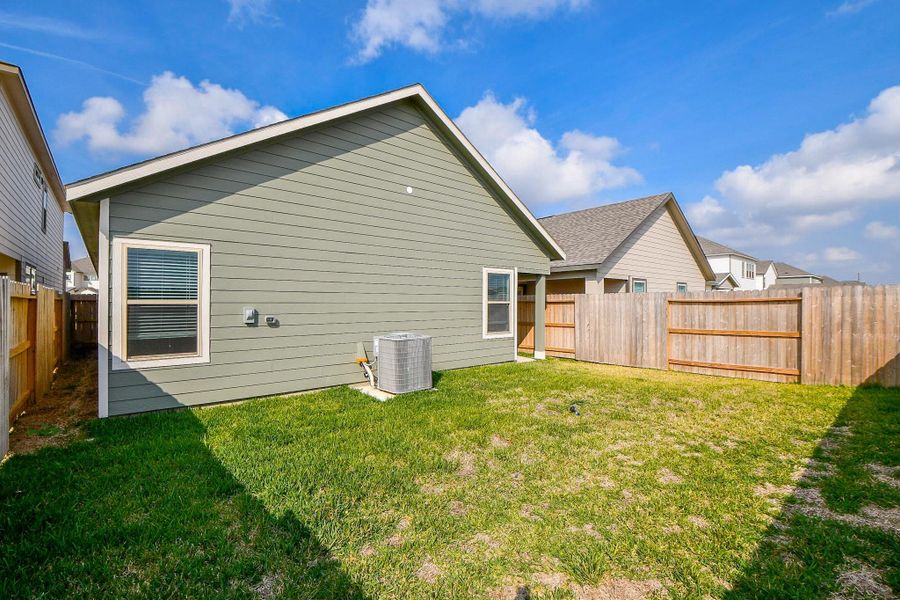 This yard is fully fenced to ensure privacy for your personal relaxation.