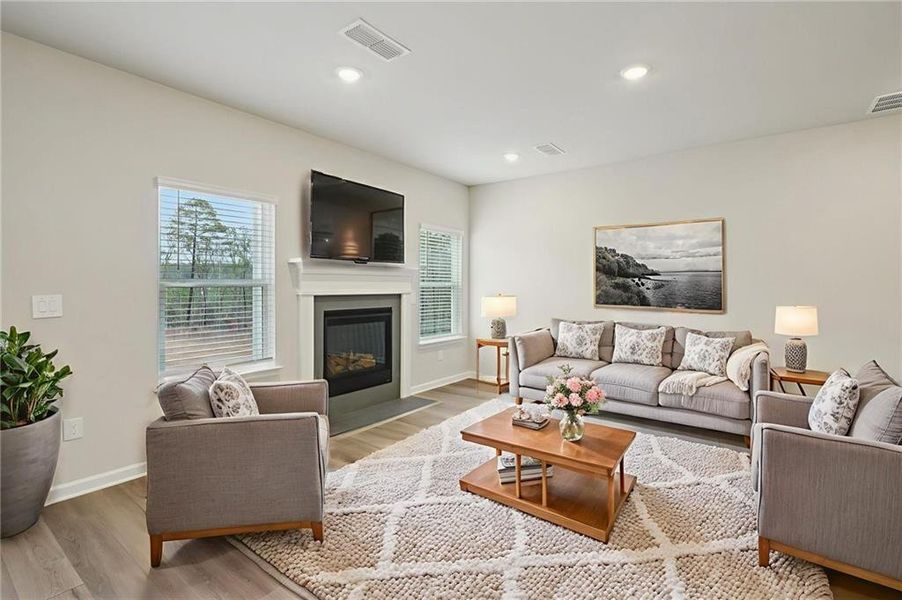Furnished interior view inside a new home in Parkside at Grayson, Grayson (Image 10).