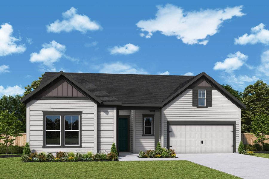 Representative exterior photo of a completed home built from the The Bloomsbury by David Weekley Homes in Nexton – Midtown – The Garden Collection, Summerville, SC (Image 14).