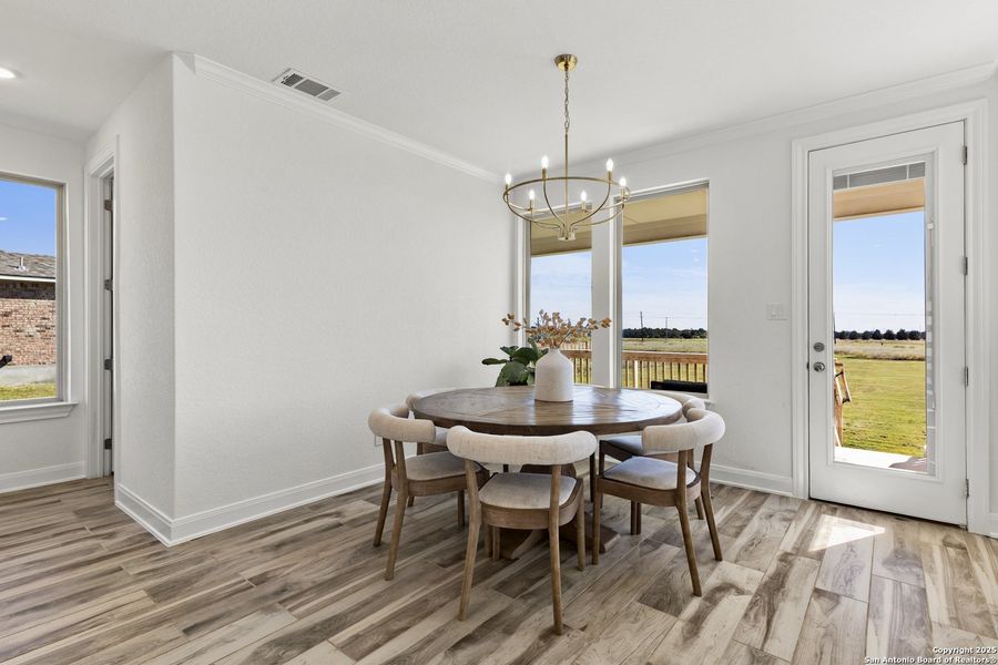 Furnished interior view inside a new home in Arched Oaks, Floresville (Image 13). Furnished interior view inside a new home in Arched Oaks, Floresville (Image 13).