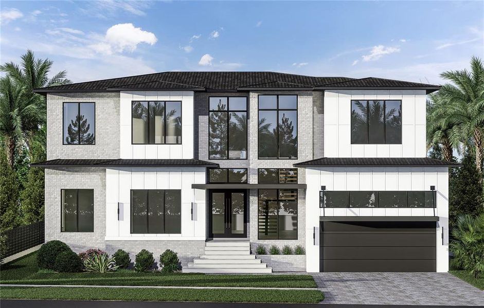 Front exterior of a new home in , St. Petersburg, FL, highlighting curb appeal (Image 1).