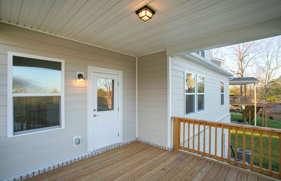 Homesite 96 Back Porch in new home for sale at Copes Crossing