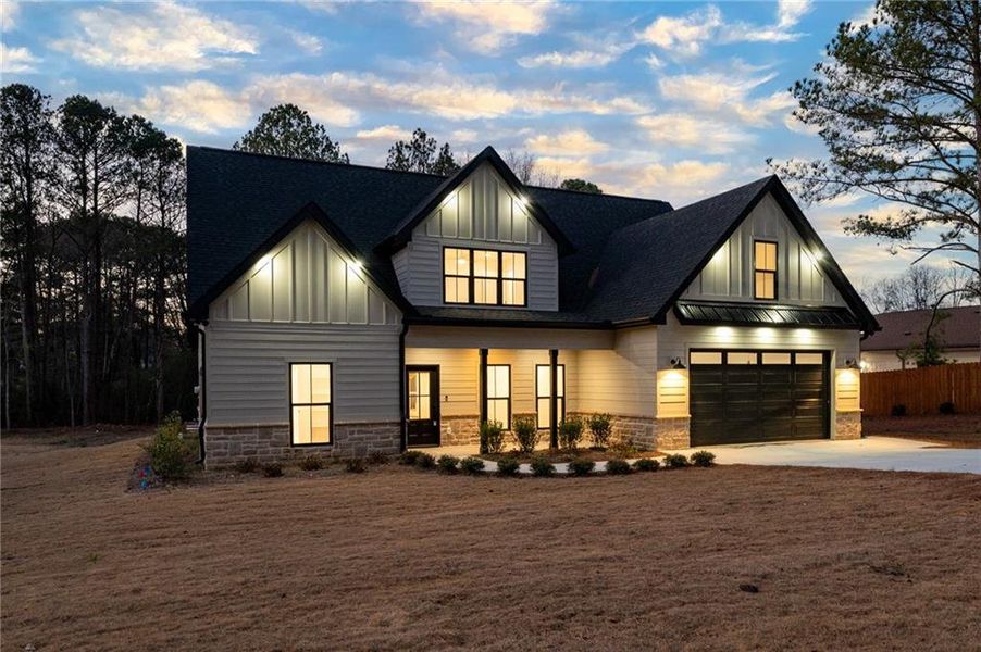 Front exterior of a new home in , Calhoun, GA, highlighting curb appeal (Image 2). Front exterior of a new home in , Calhoun, GA, highlighting curb appeal (Image 2).