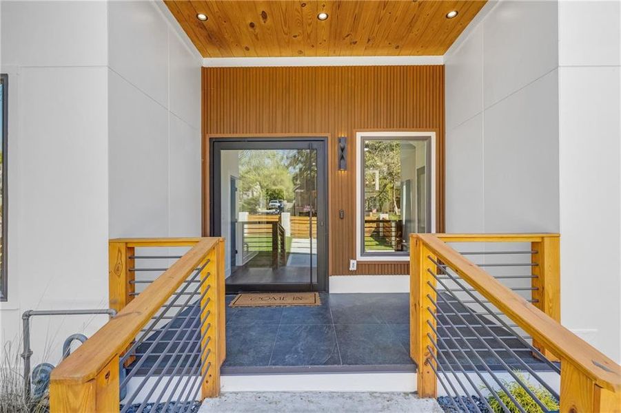 Exterior details and patio area of a home in , Atlanta (Image 28).
