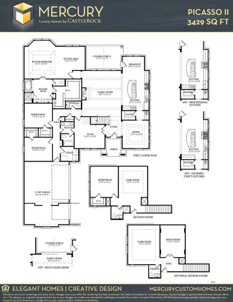 2D floor plan layout of this home in Preserve at Lakeway, Lakeway, TX (Image 3).
