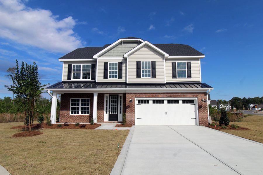 Representative exterior photo of a completed home built from the Drayton by Caviness & Cates Communities in Maggie Way, Wendell, NC (Image 3).