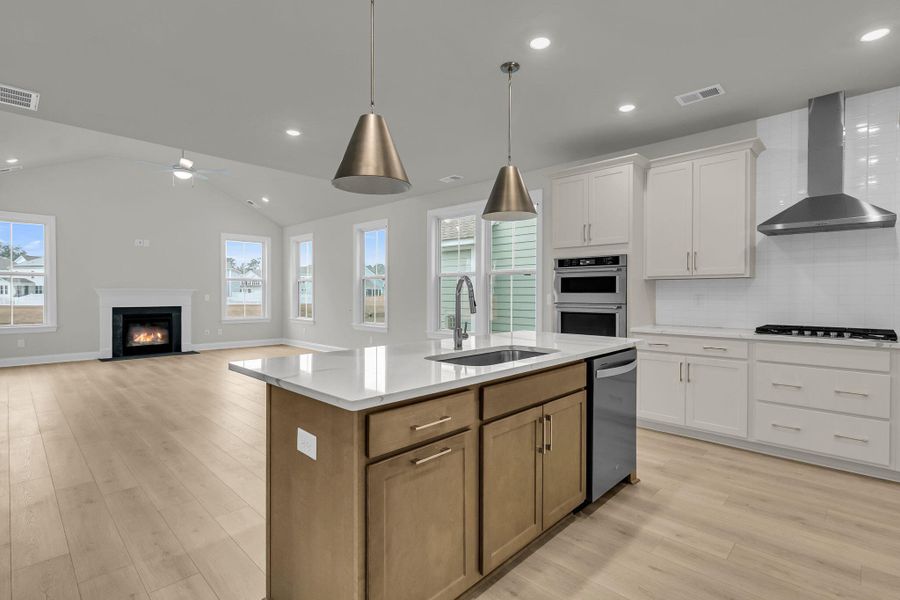 Furnished interior view inside a new home in Tidewater at Lakes of Cane Bay, Summerville (Image 11).
