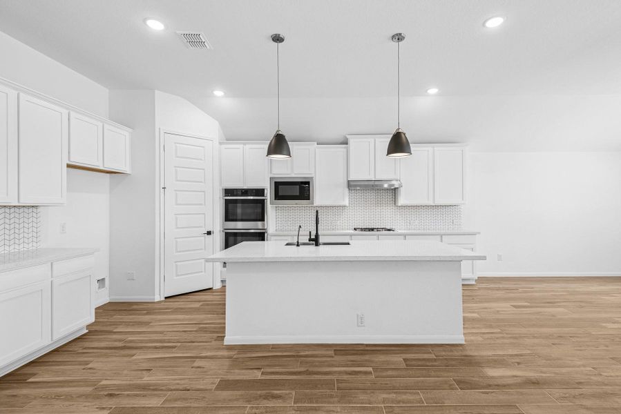 Gourmet island kitchen