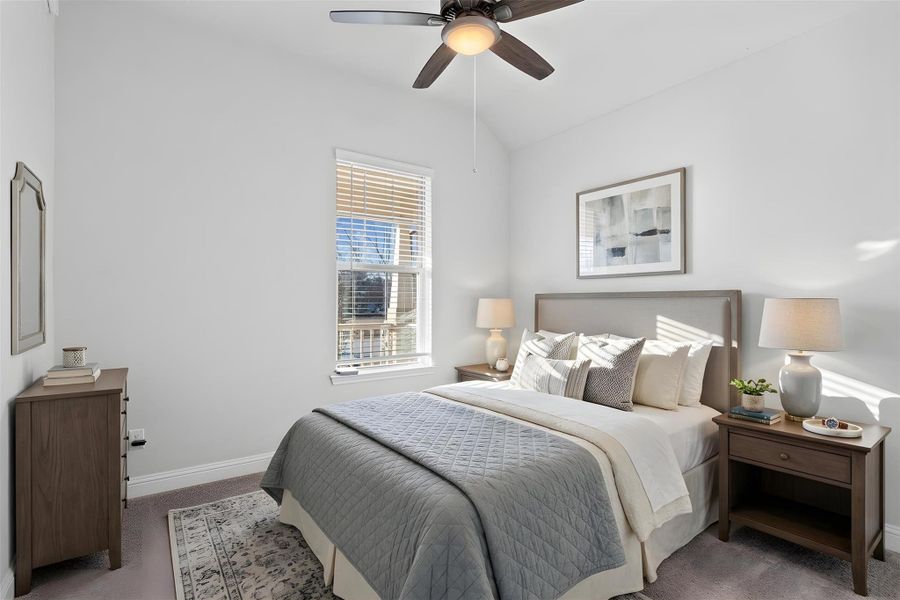 This versatile secondary bedroom offers a bright, neutral canvas with plush carpet flooring and light walls, creating a welcoming and adaptable space for guests, a home office, or a growing family. *Virtually Staged This versatile secondary bedroom offers a bright, neutral canvas with plush carpet flooring and light walls, creating a welcoming and adaptable space for guests, a home office, or a growing family. *Virtually Staged