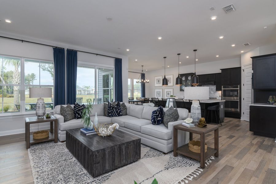 Great room near kitchen