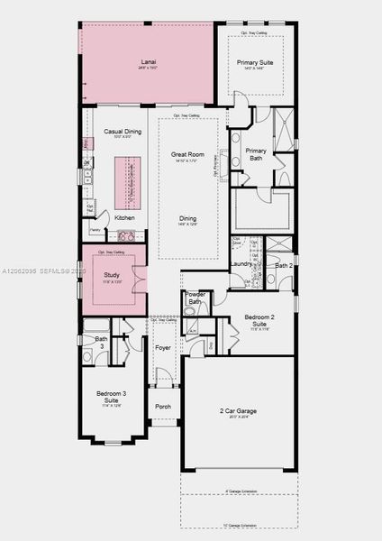 Floor Plan - Additional Highlights Include: tray ceiling package, 8' interior doors, GE Café appliance package, laundry appliance package, refrigerator, wood valance range hood, pool and spa prewire, and impact windows throughout the whole house Floor Plan - Additional Highlights Include: tray ceiling package, 8' interior doors, GE Café appliance package, laundry appliance package, refrigerator, wood valance range hood, pool and spa prewire, and impact windows throughout the whole house