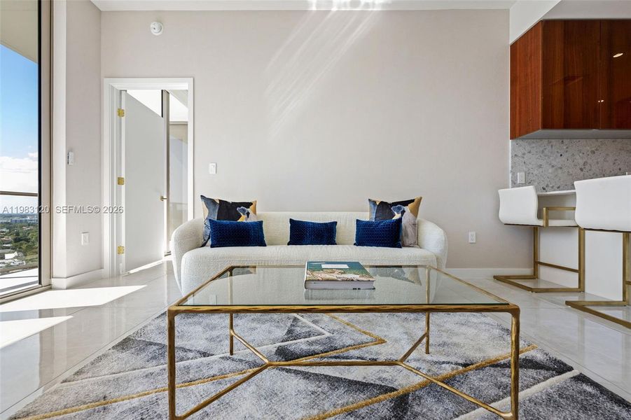 Furnished interior view inside a new home in , Miami (Image 10).