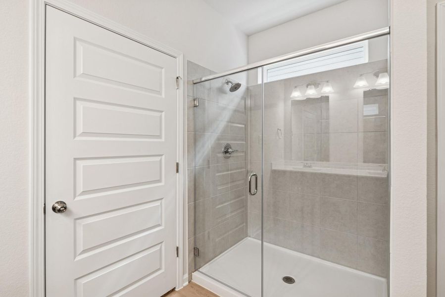 The Georgetown II- Primary Bath with Walk-In Shower. Home under construction, photo used for illustrative purposes only, colors and options will vary.
