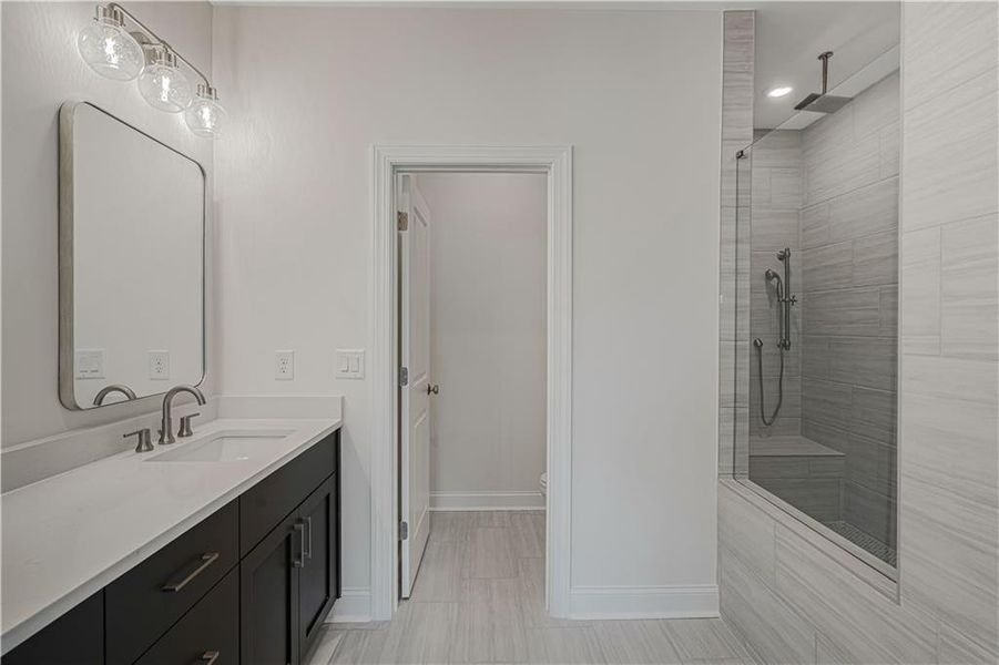 Furnished interior view inside a new home in Ward's Crossing Townhomes, Johns Creek (Image 14).