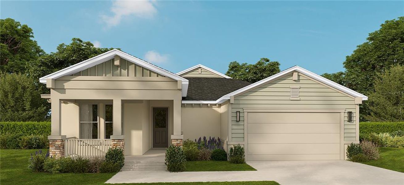 Front exterior of a new home in , Beverly Hills, FL, highlighting curb appeal (Image 1).