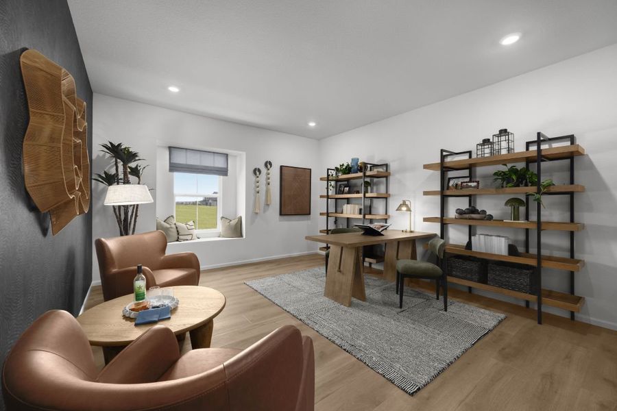 Representative furnished interior of a home built from the 1818 Modeled by KB Home in Brighton Crossings, Brighton (Image 13).