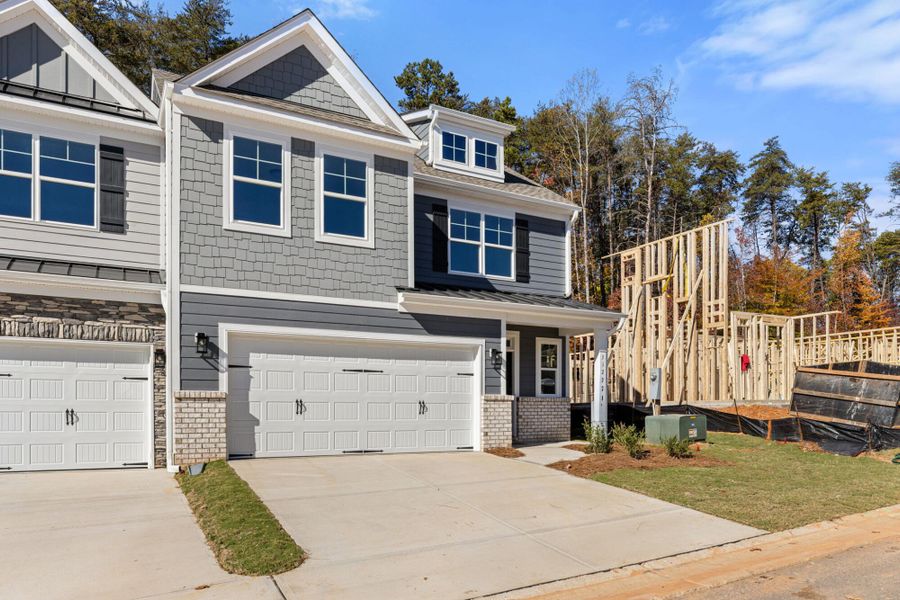 Front exterior of a new home in Harbor Crossing, Greensboro, NC, highlighting curb appeal (Image 23).