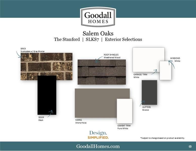 Sample of building materials used in homes in Salem Oaks, Murfreesboro (Image 48).
