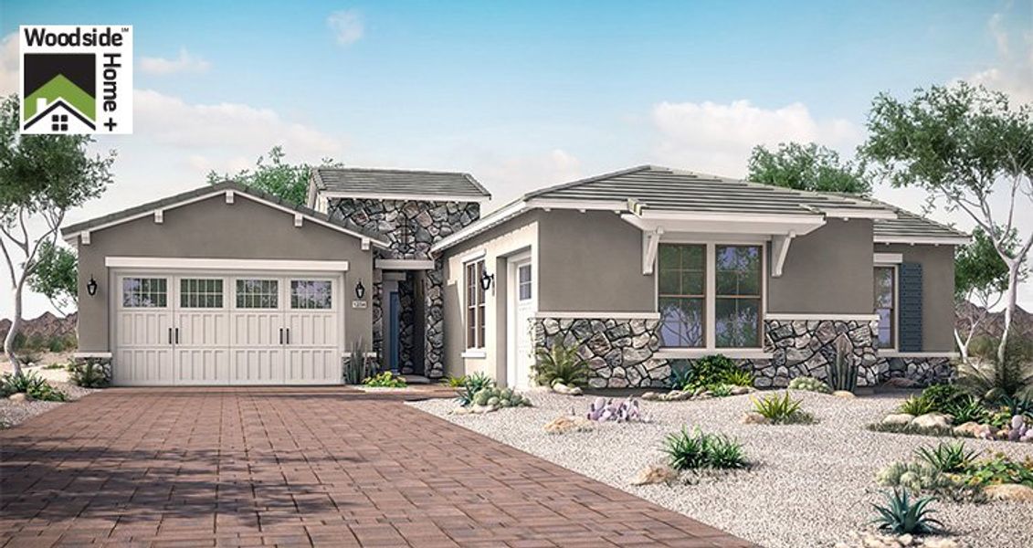 Front exterior of a new home in Elegance at Eastmark, Mesa, AZ, highlighting curb appeal (Image 27).