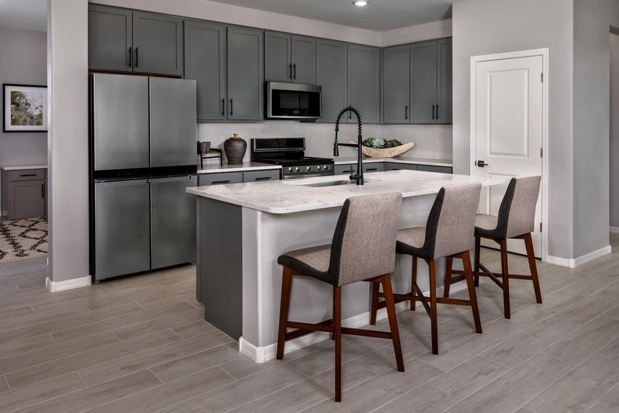 Furnished interior in a model home at Mirador Point in Tucson (Image 18).