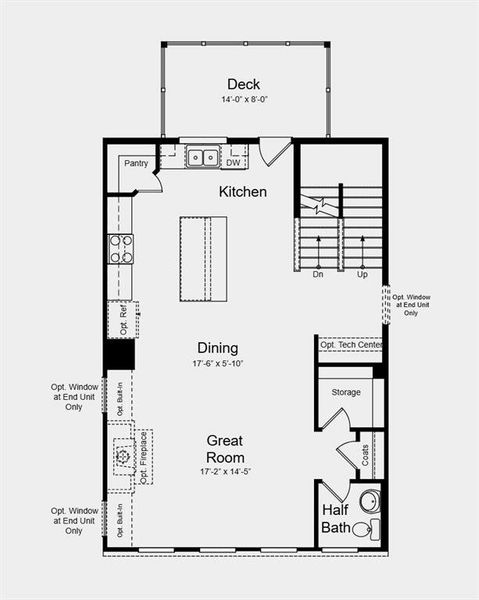 2D floor plan layout of this home in Hampton Trace, Marietta, GA (Image 4).