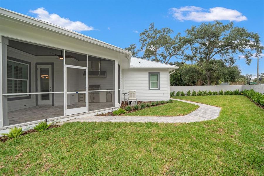 Exterior details and patio area of a home in , Tampa (Image 2). Exterior details and patio area of a home in , Tampa (Image 2).