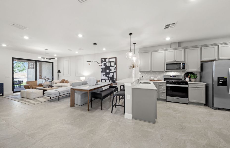 New construction home with an open layout