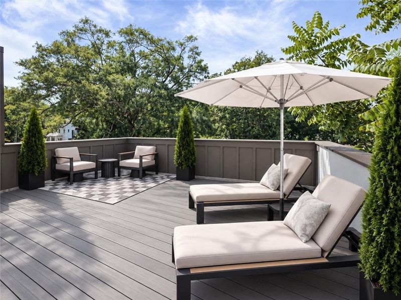 Exterior details and patio area of a home in , Atlanta (Image 3).