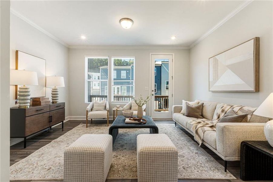 Furnished interior view inside a new home in , Atlanta (Image 23).