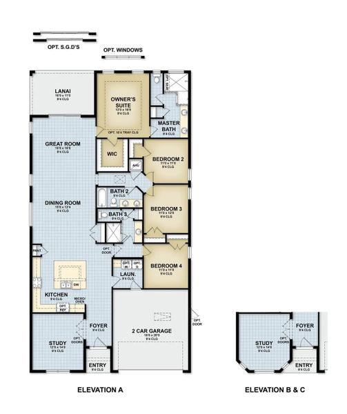 2D floor plan layout of this home in Marisol Pointe at MiraBay, Apollo Beach, FL (Image 2). 2D floor plan layout of this home in Marisol Pointe at MiraBay, Apollo Beach, FL (Image 2).