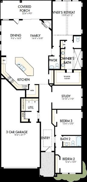 2D floor plan layout of this home in Mustang Lakes, Celina, TX (Image 2). 2D floor plan layout of this home in Mustang Lakes, Celina, TX (Image 2).