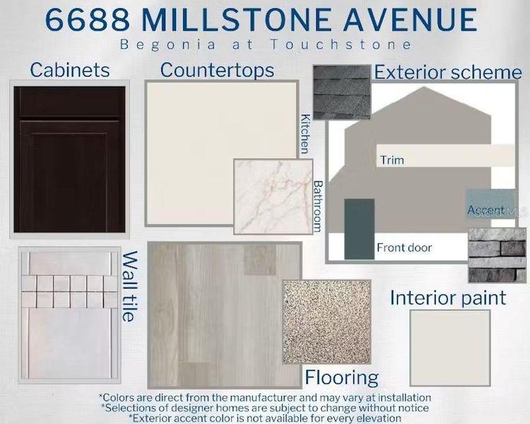Sample of building materials used in homes in Touchstone, Lakeland (Image 3). Sample of building materials used in homes in Touchstone, Lakeland (Image 3).