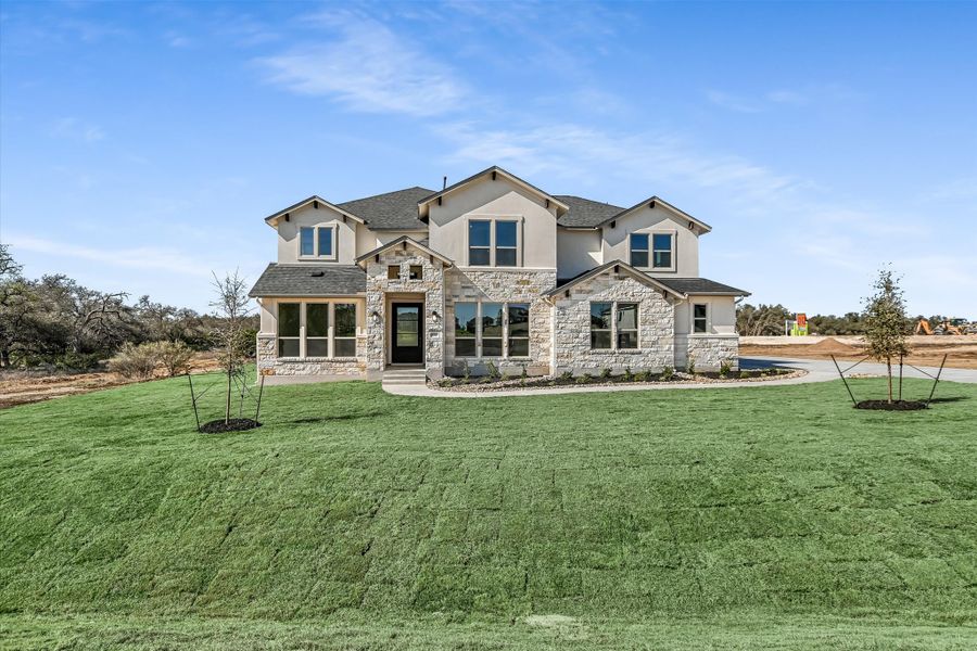 Representative exterior photo of a completed home built from the Boerne by Giddens Homes in Whispering Wind, Bertram, TX (Image 31). Representative exterior photo of a completed home built from the Boerne by Giddens Homes in Whispering Wind, Bertram, TX (Image 31).