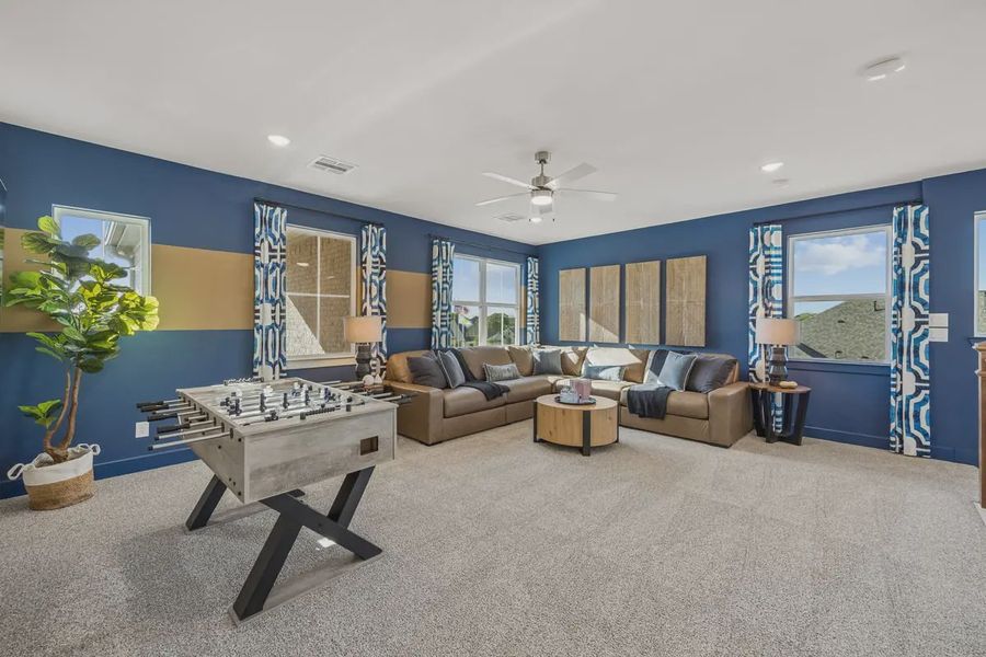 Representative furnished interior of a home built from the Dayton 50' by Chesmar Homes in Las Lomas, Forney (Image 32).
