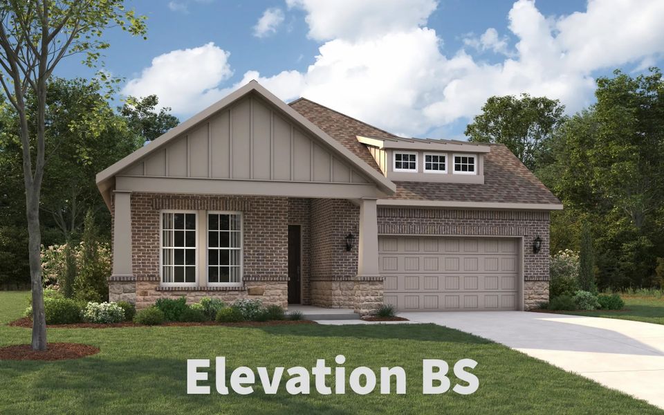 Representative exterior photo of a completed home built from the Austin by Stonehollow Homes in Heritage Grove, Blue Ridge, TX (Image 16).