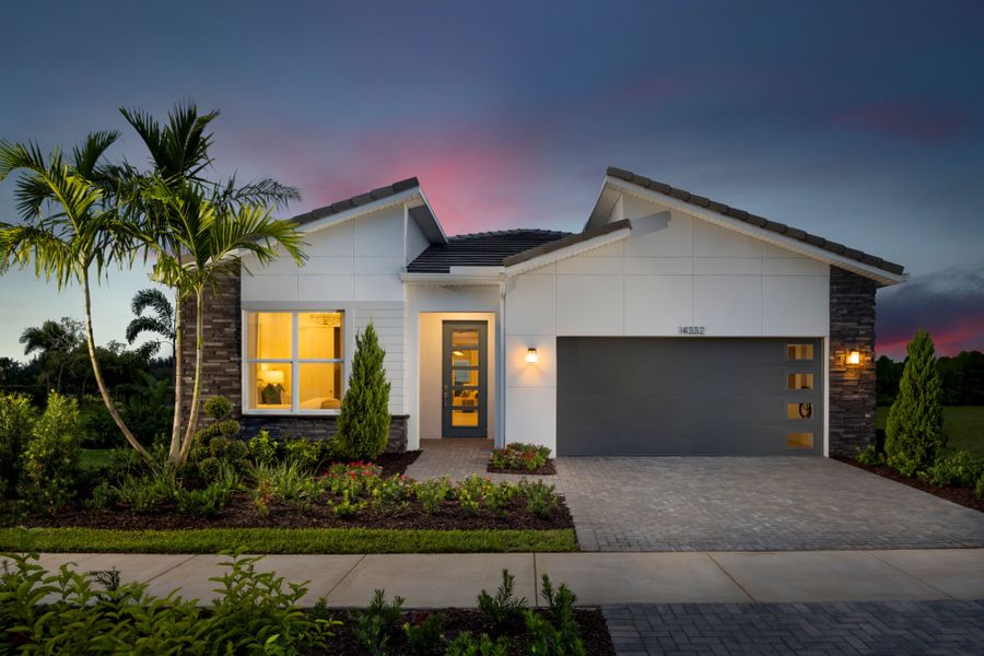 Representative exterior photo of a completed home built from the Meridian by Mattamy Homes in Tradition, Port St. Lucie, FL (Image 16). Representative exterior photo of a completed home built from the Meridian by Mattamy Homes in Tradition, Port St. Lucie, FL (Image 16).