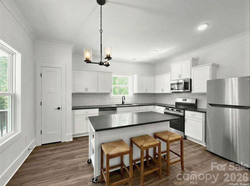 Virtually Staged with AI showing Island Addition