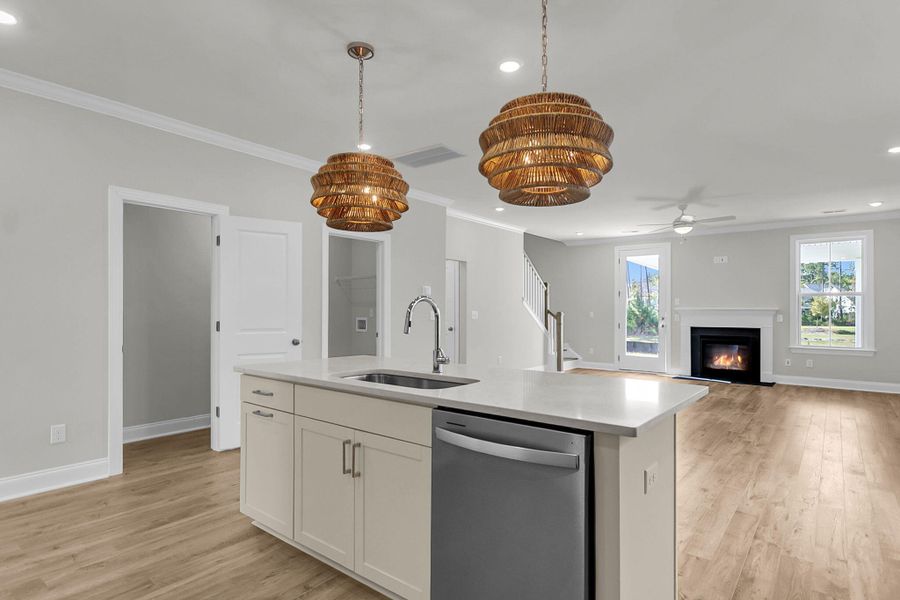 Furnished interior view inside a new home in Tidewater at Lakes of Cane Bay, Summerville (Image 5).