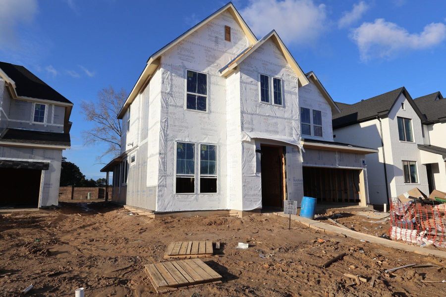In-progress construction of a new home in Woodson’s Reserve, Spring, TX (Image 6).