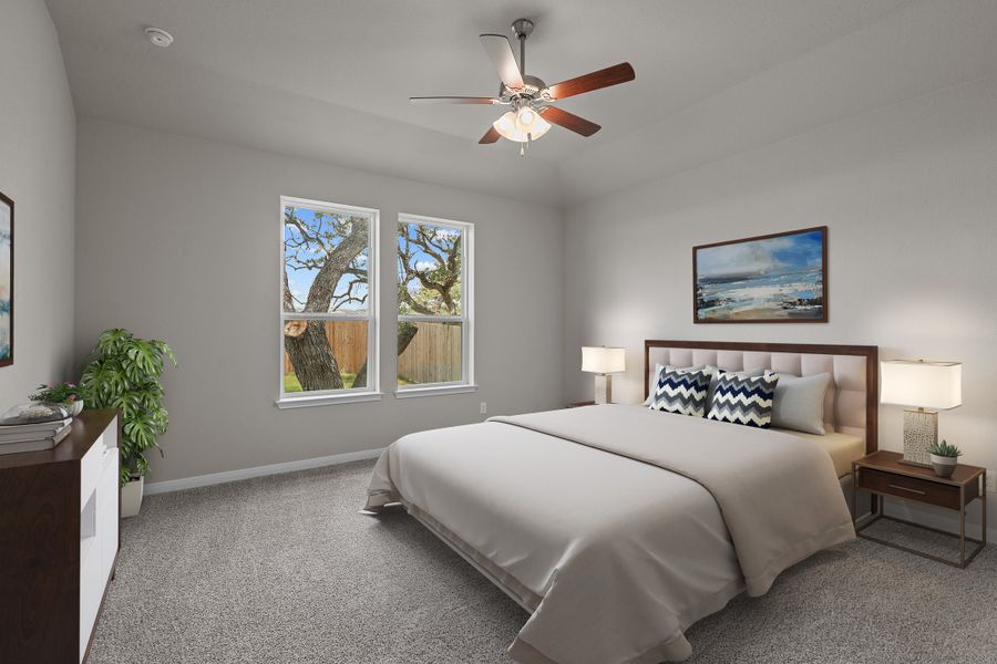 Representative furnished interior of a home built from the Keller by Beazer Homes in Hunter's Ranch, San Antonio (Image 8). Representative furnished interior of a home built from the Keller by Beazer Homes in Hunter's Ranch, San Antonio (Image 8).