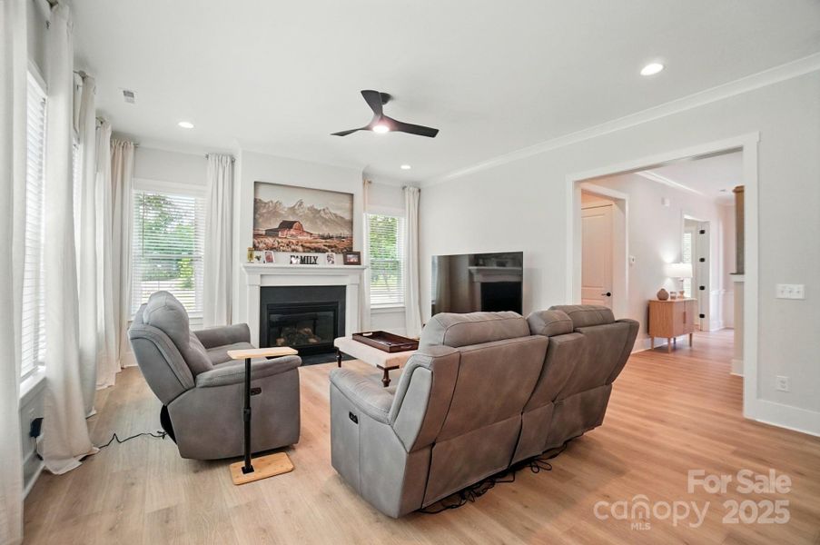 Family room with tons of natural light Family room with tons of natural light