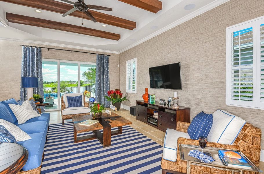 Representative furnished interior of a home built from the Bright Meadow 2 by Neal Communities in Canoe Creek, Parrish (Image 12).
